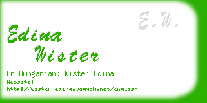 edina wister business card